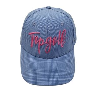 Top Golf | Light Blue Preppy Plaid Sporty Athletic Graphic Golf Cap Hat Unisex